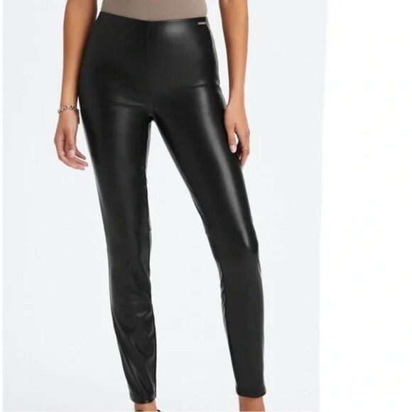 FABLETICS Vegan Leather Leggings Black XL - Picture 1 of 5